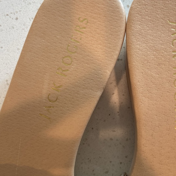 8 🔖 JACK ROGERS Leather Breaker Clog Sandals Platinum - Picture 6 of 10